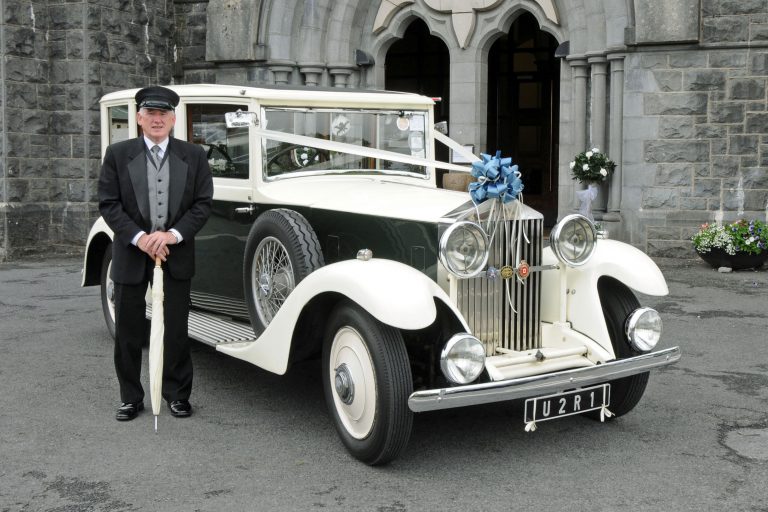 Wedding car hire - Vintage wedding car - Rolls Royce and a driver